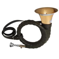 Cor de chasse avec habillage en cuir synth&eacute;tique