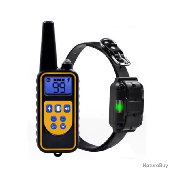 1x COLLIER DE DRESSAGE chiens noir - 800 METRES - ecran LCD Top fiabilit�