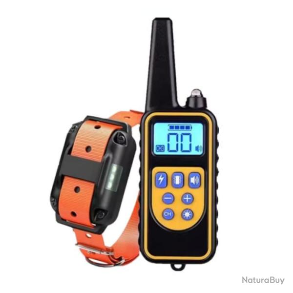 1x COLLIER DE DRESSAGE chiens orange - 800 METRES - �cran LCD Top fiabilit�