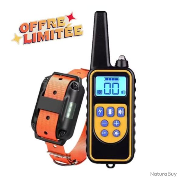 1x COLLIER DE DRESSAGE chiens orange - 800 METRES - �cran LCD Top fiabilit� - PROMO LIMIT�E