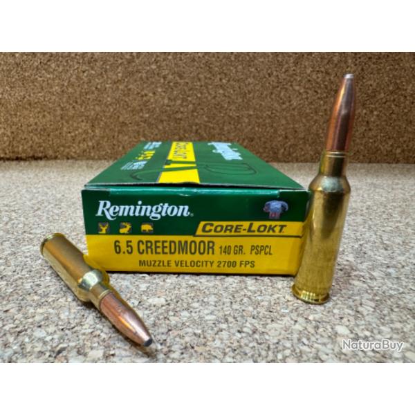 20 Cartouches Remington core-lokt c/6,5 creedmoor - pspcl - 140 grains