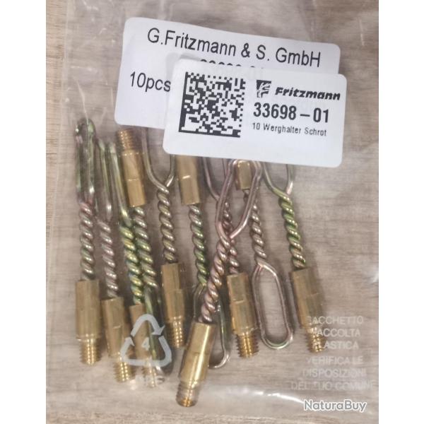 Tire chiffon FRITZMANN - Filetage m�le M5x0,75 - Calibre .38, .45, 20 GA, 410 GA - R�f 33698-01