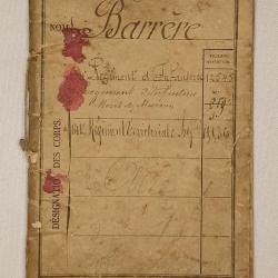 Livret militaire soldat Fran&ccedil;ais classe 1871 Mont de MARSAN