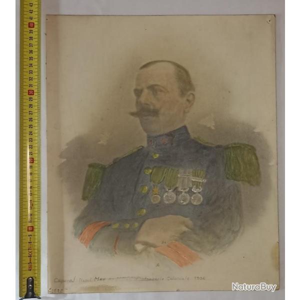 Photo portrait d'un caporal 2�me RIC retouche aquarelle 1906