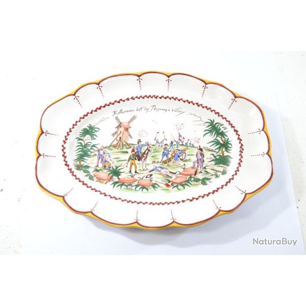 Plat bicentenaire de la Revolution, fa�encerie St Cl�ment. Kellermann bat les Prussiens � Valmy