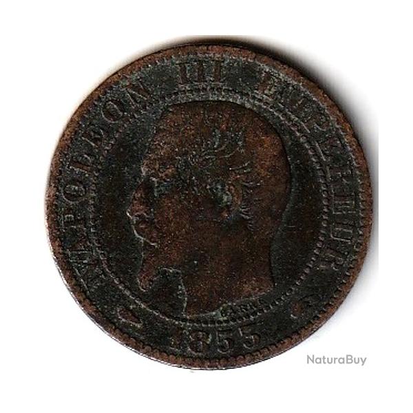Pi�ce de Monnaie  France Cinq centimes NAPOLEON III 1853 A