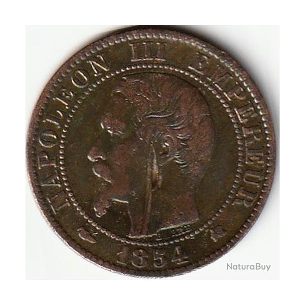 Pi�ce de Monnaie  France Cinq centimes NAPOLEON III 1854 K