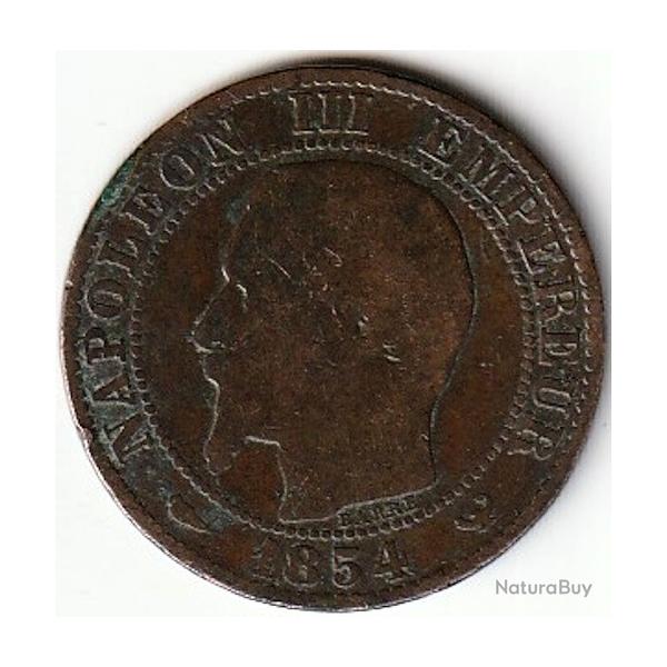 Pi�ce de Monnaie  France Cinq centimes NAPOLEON III 1854 W