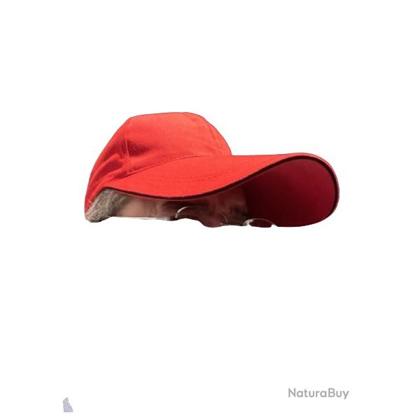 Casquette Haute Qualit� Sp�ciale P�che Sortie En Mer Coton Rouge Visi�re 11 CM Protection Solaire