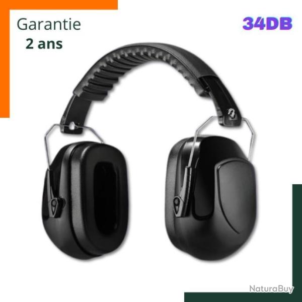 Casque anti bruit SNR 34dB, pliable et compact, bandeau rembourr� ondul�, garantie 2 ans