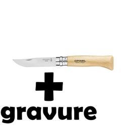 Couteau Opinel N&deg;8 inox avec gravure