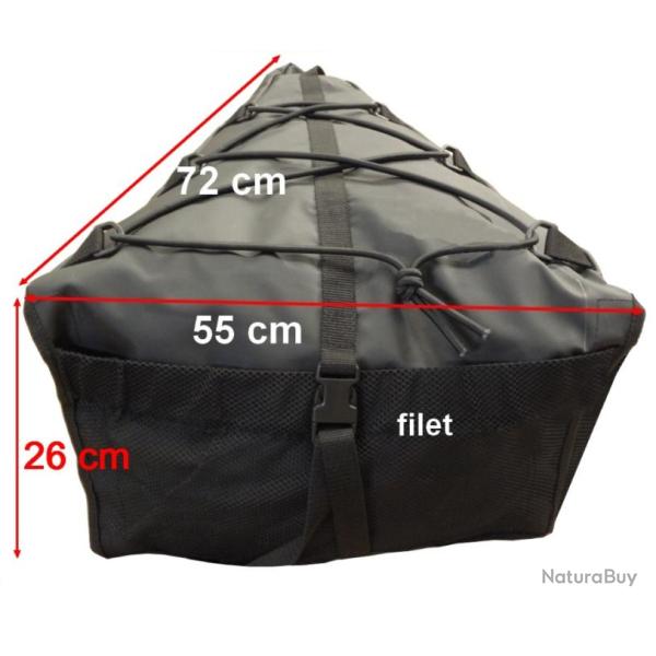 Paire de sacs de flottaison pour cano�, avec accessoires de fixation.