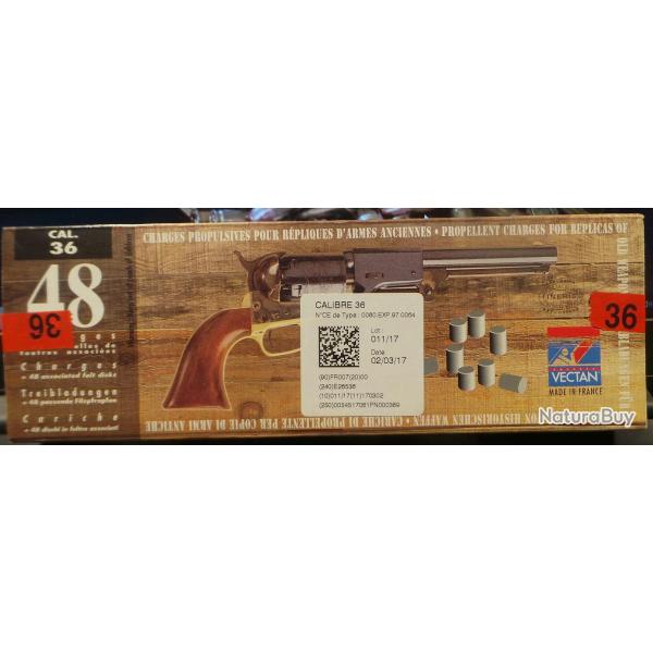 CHARGES PROPULSIVES POUDRE NOIRE VECTAN - Cal .36