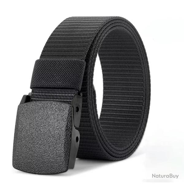 Ceinture Tactique Nylon Grande Taille de 130 � 160 cm | Boucle Automatique Noir