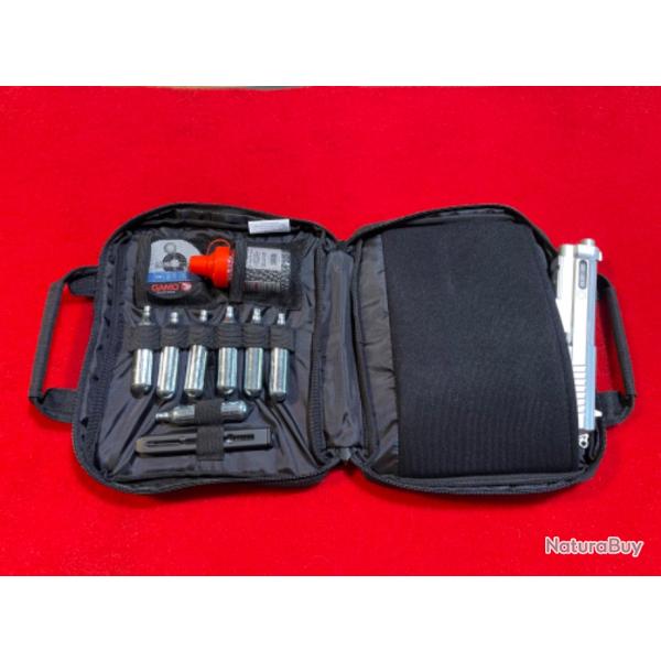 HOUSSE POUR ARME DE POING, AVEC COMPARTIMENTS SP�CIAUX POUR ARME, CHARGEUR, CO2, MUNITIONS, CIBLES.