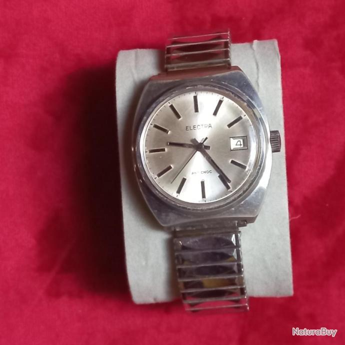 Montre Vintage Homme ELECTRA 2001 Plaquée Or - Fonctionnelle, Occasion