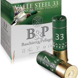 CART. ACIER B&P VALLE STEEL 33 MAGNUM CAL. 12 / 76 MM N&deg; 2 33 G BJ BT