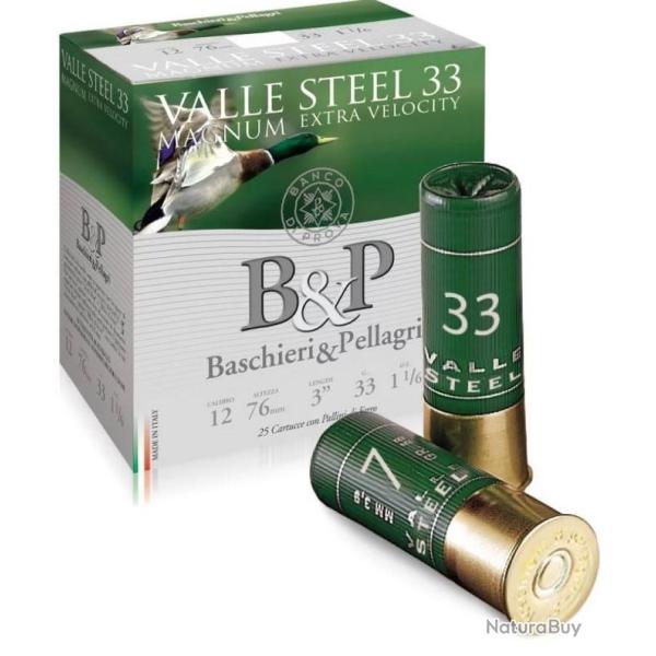 CART. ACIER B&P VALLE STEEL 33 MAGNUM CAL. 12 / 76 MM N� 2 33 G BJ BT