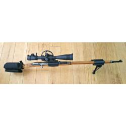 Rail Lunette d&eacute;port&eacute; + collier monobloc + appuie joue + adaptateur + bipied + autres - Mosin Nagant