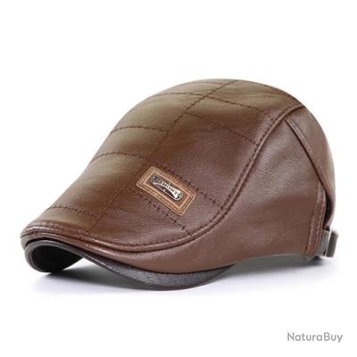 LOVIVER Béret Chapeau Cabbie Mode Décontracté - Casquette Plate Octogonale Homme Automne Hiver