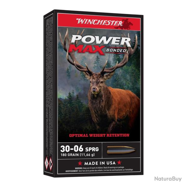 WINCHESTER CART,30-06, 180gr POWER MAX BONDED