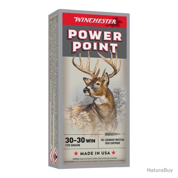 WINCHESTER CAL .30-30 WIN POWER-POINT 170GR / 11 GRAMMES