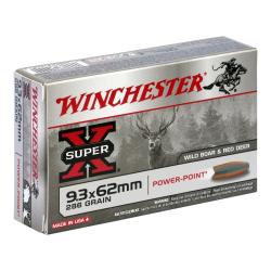 WINCHESTER CAL .9.3X62, POWER-POINT - 18.5 GRAMMES