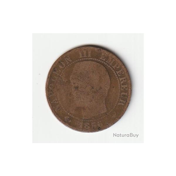 Pi�ce de Monnaie  France Cinq centimes NAPOLEON III 1856 W