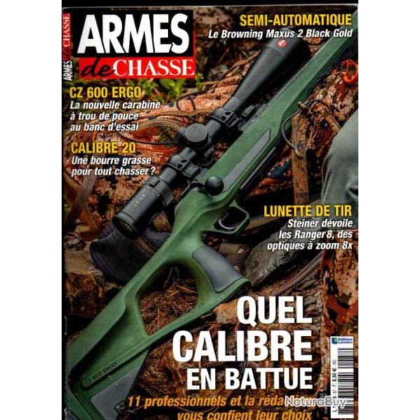 armes de chasse 87 , l'�lan darne, boss, browning maxus 2, cz 600 ergo, steiner ranger 8, calibre 20