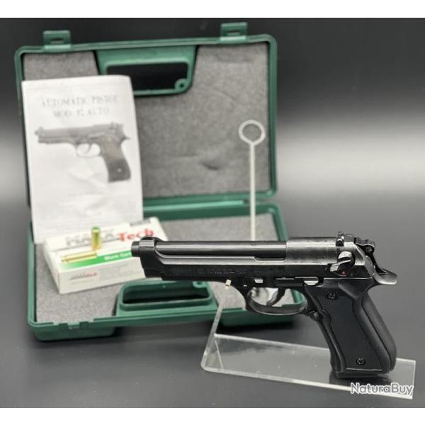 Pack d�fense pr�t � tirer Pistolet Kimar mod�le 92 noir calibre + 50 Munitions 9mm PAK + embout Self