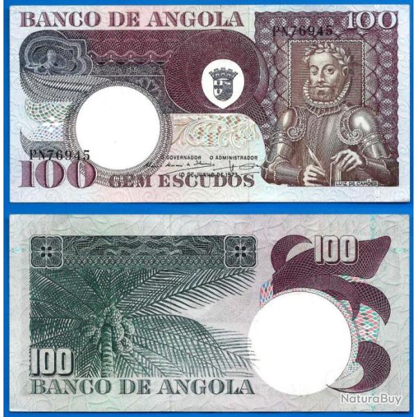 Angola 100 Escudos 1973 Excentr� Escudo Afrique Billet Colonie Portugal