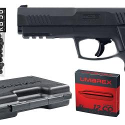 Pack pistolet d&eacute;fense T4E TP50 gen2 cal.50 6cps 13J + capsules + billes + mallette