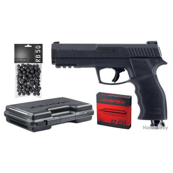 Pack pistolet d�fense T4E TP50 gen2 cal.50 6cps 13J + capsules + billes + mallette