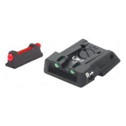 Hausse r&eacute;glable et guidon pour WALTHER PPQ Q5 Match avec fibre optique - LPA SIGHTS