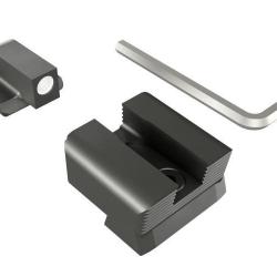Hausse noire stri&eacute;e et guidon point blanc CANIK pour TP9