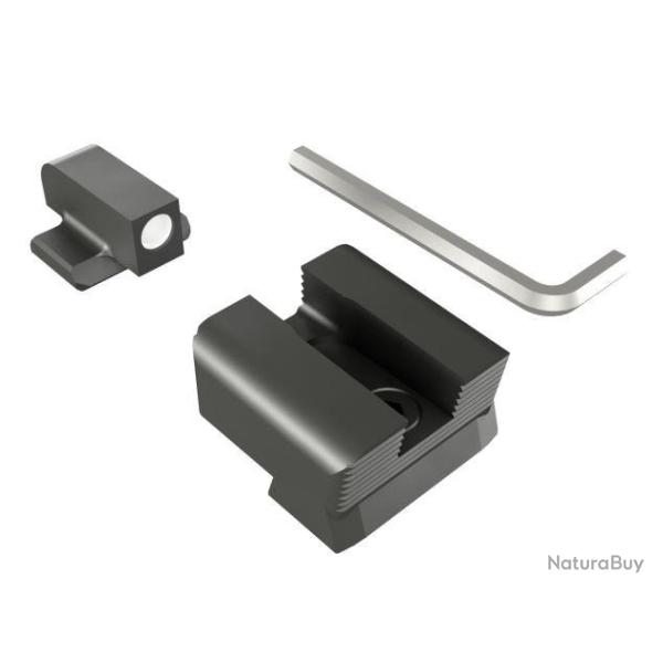 Hausse noire stri�e et guidon point blanc CANIK pour TP9