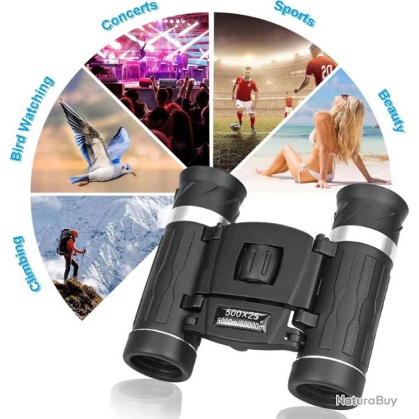 Jumelles HD BAKA4 500X25 Vision Longue Port�e 5000m A 50000m Observation Animale Chasse Sport