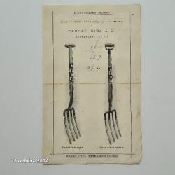 V&eacute;ritable publicit&eacute;, ann&eacute;es 1920 sur les fourches, fabriqu&eacute;es par Terrat, Biol