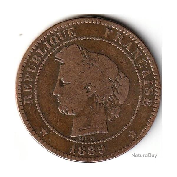 Pi�ce de Monnaie  France Dix centimes C�r�s 1889  A