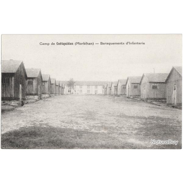 CPA MILITARIA  -  CAMP DE CO�TQUIDAN  -  BARAQUEMENTS D'INFANTERIE