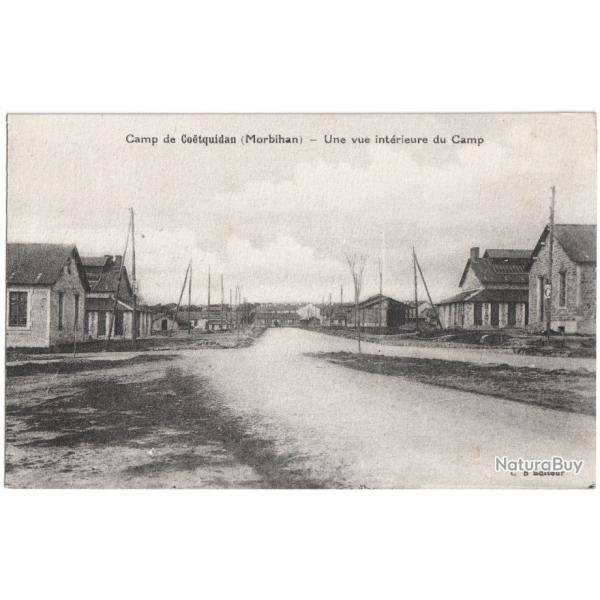 CPA MILITARIA  -  CAMP DE CO�TQUIDAN  -  UNE VUE INT�RIEURE DU CAMP
