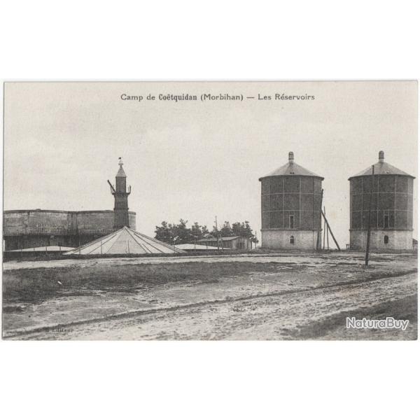 CPA MILITARIA  -  CAMP DE CO�TQUIDAN  -  LES R�SERVOIRS
