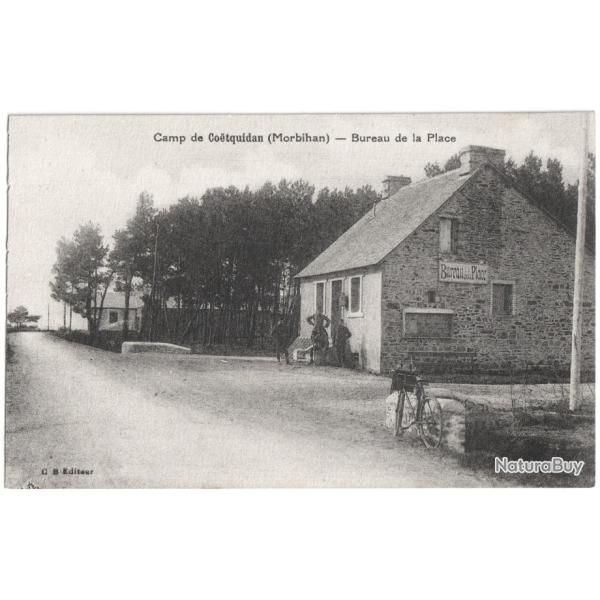CPA MILITARIA  -  CAMP DE CO�TQUIDAN  -  BUREAU DE LA PLACE