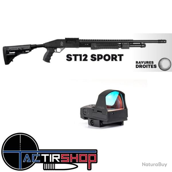 Fusil � Pompe Taurus ST12 Sport Rayures Droites + Point Rouge Offert