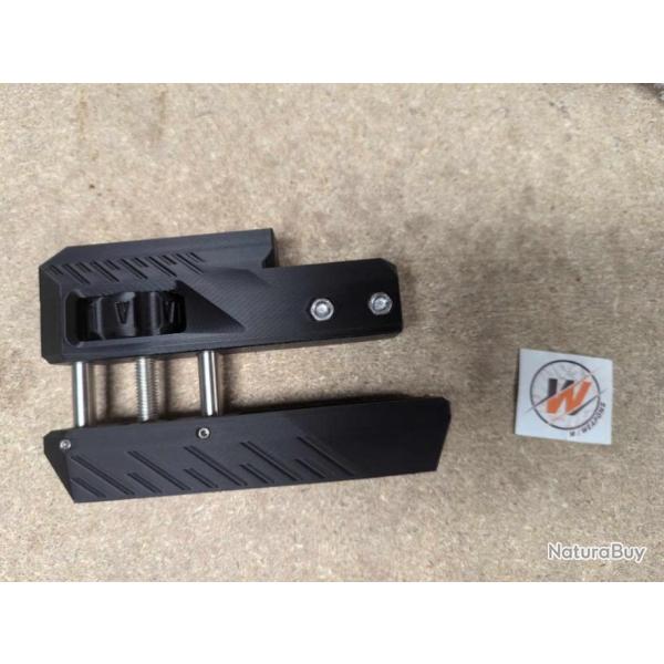 TIKKA TAC A1- Support de sac r�glable (bag rider) FULL NOIR - TIGE INOX / MODELE UNIQUE