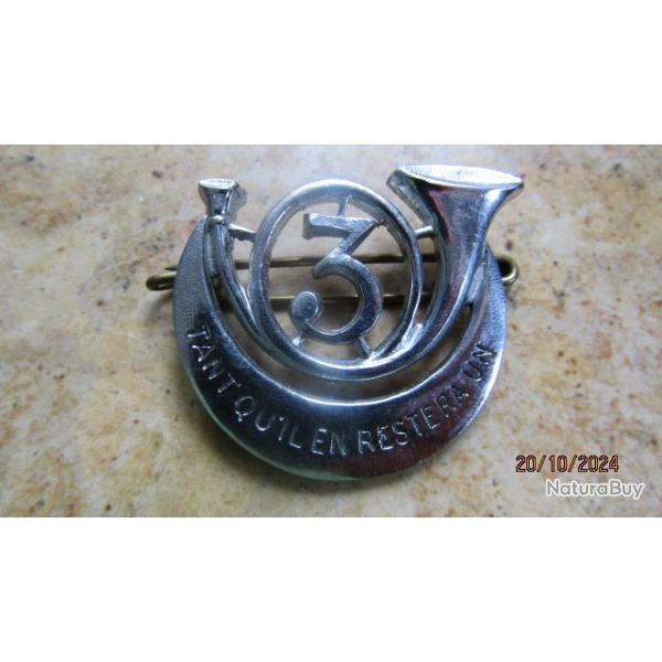 insigne RCA : insigne du 3� r�giment de chasseurs d'Afrique "tant qu'il en restera un" DP