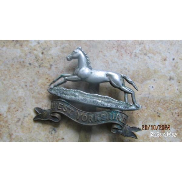 Insigne casquette r�giment British Army West Yorkshire Anglais ww1 ww2 premi�re seconde guerre GB