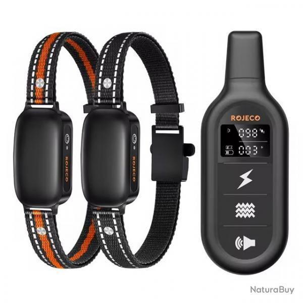 2x COLLIERS ANTI-ABOIEMENT CHIEN TOUTES TAILLES - �TANCHE - 3 MODES - 30J AUTONOMIE LIVRAISON GRATUI