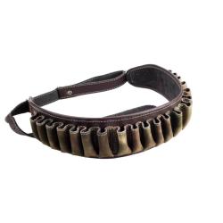 Cartouchi&egrave;re 20 munitions Januel en cuir de buffle camo top qualit&eacute; LIV GRATIS