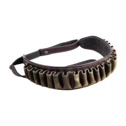 Cartouchi&egrave;re 20 munitions Januel en cuir de buffle camo top qualit&eacute; LIV GRATIS